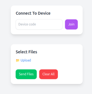 select files to send
